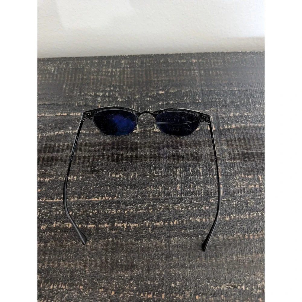 Ray-Ban Clubmaster RB3716 186/58 145 51-21 Metal Italy Sunglasses Black - Rough